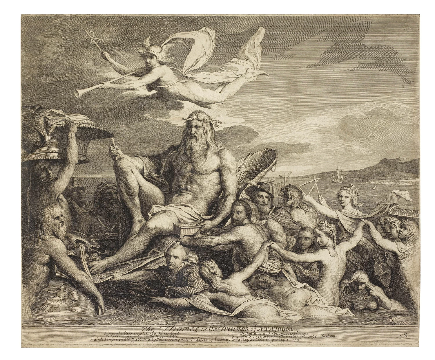 Il Tamigi, o il Trionfo della navigazione - Incisione